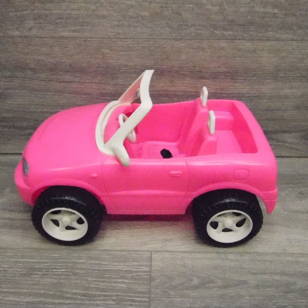 Vintage Barbie Pink Convertible Car Doll Accessory Toy Vehicle